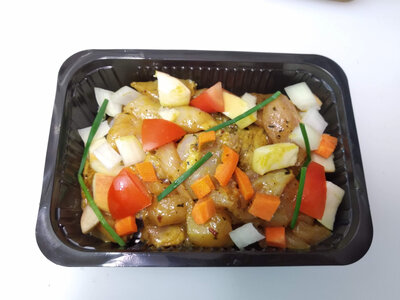 Sauté de dinde mariné curry/coco