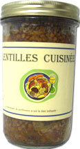 Lentilles cuisinées