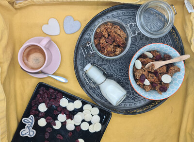 Granola blanc cranberry bio