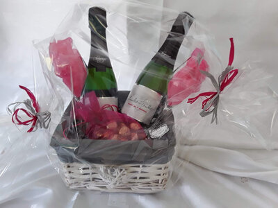 Corbeille 1/2 bouteille champagne