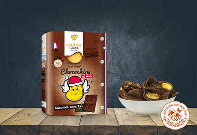 Chips chocolat noir  'classique' noël 100g