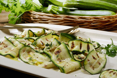Courgettes grillées & huile d'olive