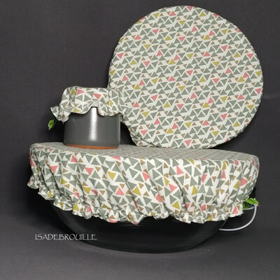 Couvre plat reutilisable triangle vert