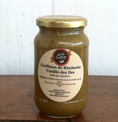 Confiture de rhubarbe vanille
