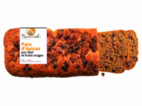 Pain d'épices miel et fruits rouges
