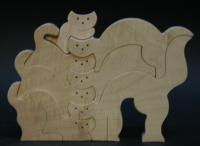 Puzzle chats empilés