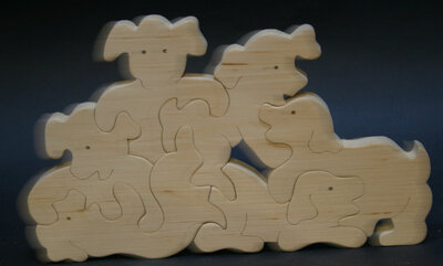 Puzzle chiens empilés