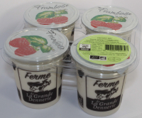 Yaourts fermiers arôme framboises