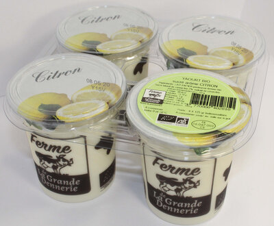 Yaourts fermiers bio arôme citron