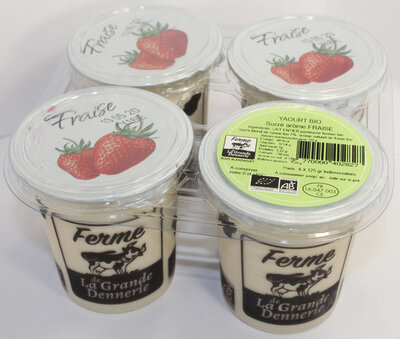 Yaourts fermiers bio arôme fraise