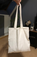 Tote bag velours côtelé