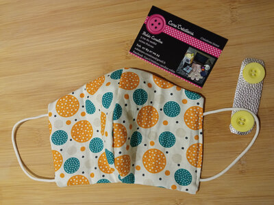 Attache masque barrière argenté