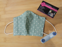 Attache masque barrière bleuté