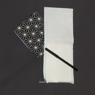 Bloc note géométrie noire