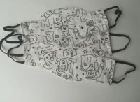Masques lavables kids abc colorier