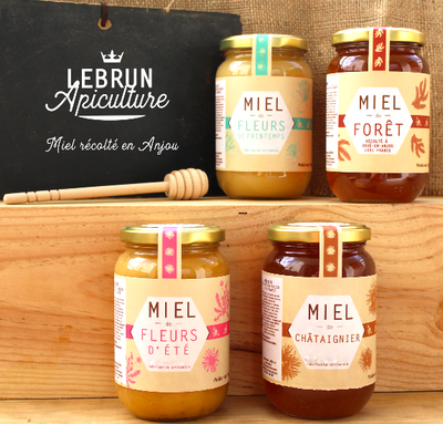 Assortiment de 4 miels