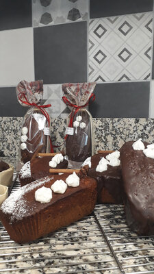 Pain d'épices glacé au chocolat