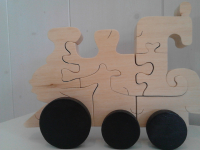 Puzzle locomotive animaux sur roues
