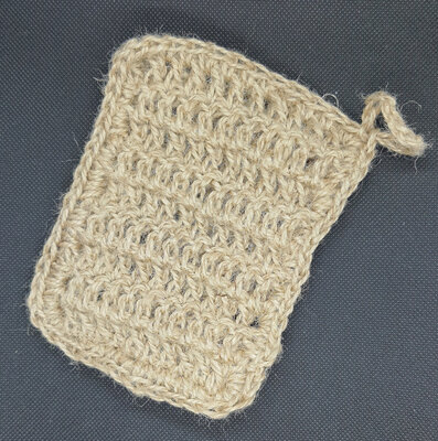 Eponge au crochet en fil de jute