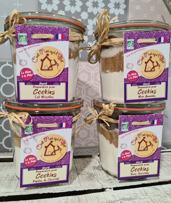 Bocal kit cookies noir amandes bio