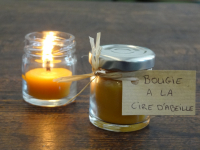 Bougie à la cire d'abeille