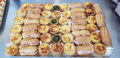 10 mini éclair aux rillettes de saumon