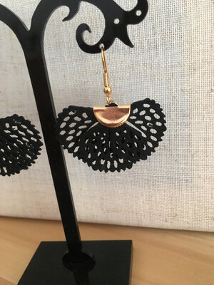 Boucles similicuir noir