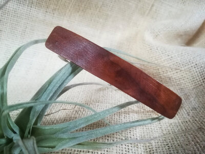 1 barrette en bois de loupe-à clipper