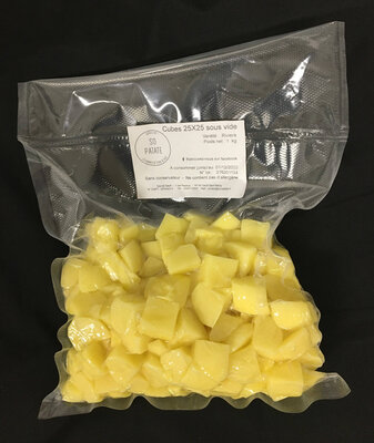Cubes pommes de terre-purée-potage