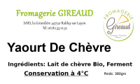 Yaourt de chèvre 400 g