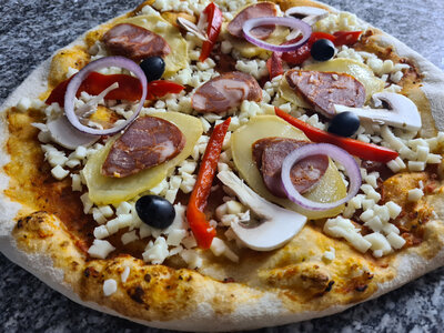 Pizza au chorizo