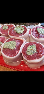 Pièce de boeuf  persillé  l'escargot