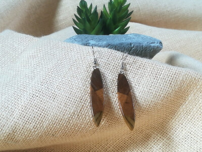 Boucles d'oreilles bois multi-essences