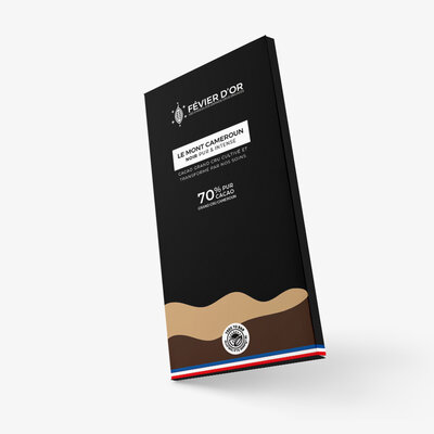 Tablette le mont cameroun, chocolat noir 70%