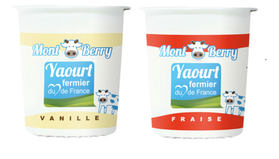 Yaourt montberry fraise-vanille