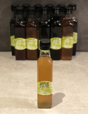 Sirop de pêche jaune