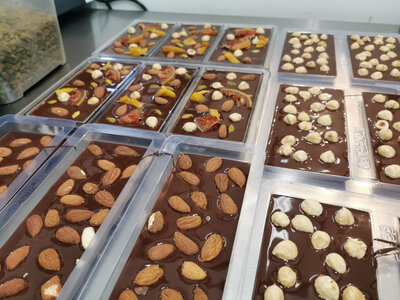 Tablette de chocolat lait bio amande