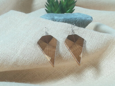 Boucles d'oreilles triangle - multi-essences
