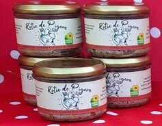 Rôtie de pigeons bocal
