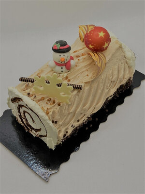 Bûche crème au beurre vanille