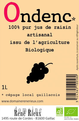 Jus de raisin bio