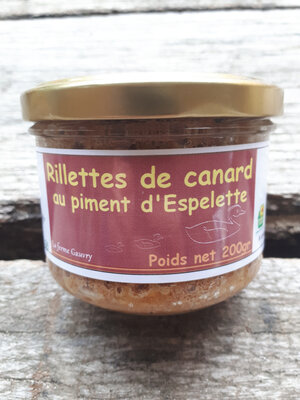 Rillettes de canard au piment 200gr
