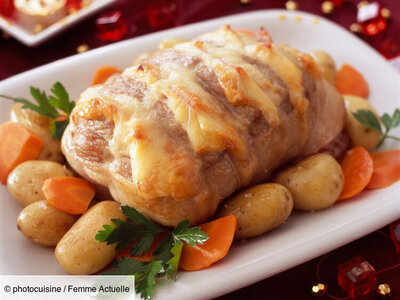 Roti de porc farci au fromage