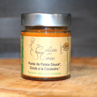 6 mois, purée patates douce, dinde, coriandre