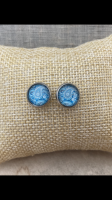 Boucles puces cachemire bleu ciel