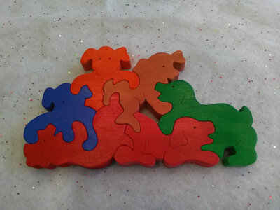 Puzzle chiens joueurs