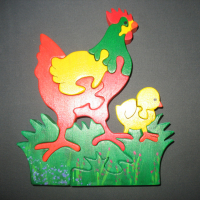Puzzle poule et poussin