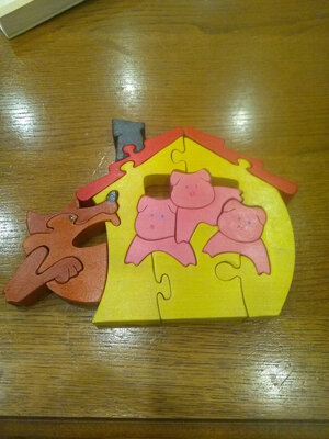 Puzzle les 3 petits cochons