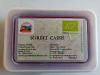 Sorbet cassis plein fruit bio