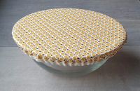 Couvre plats asie plumeau jaune